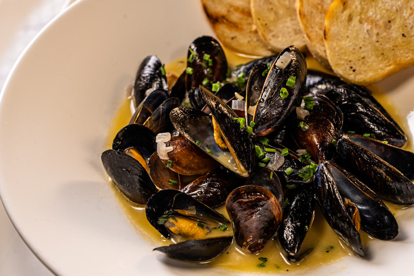 Plate of mussels